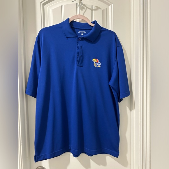 Antigua Brand. University of Kansas KU polo. Men’s Medium. - Picture 1 of 2